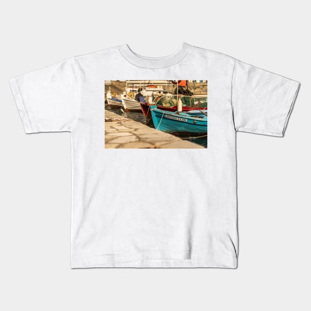 Lepanto Boats Kids T-Shirt by KensLensDesigns